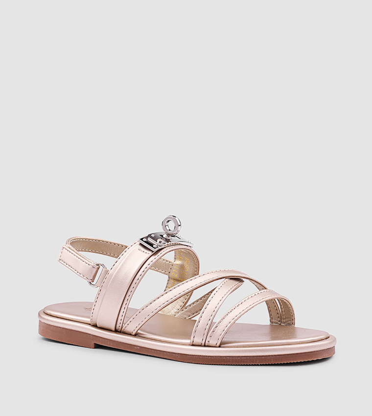 كابلي  أحذية فلات - ذهبي Flat Sandals