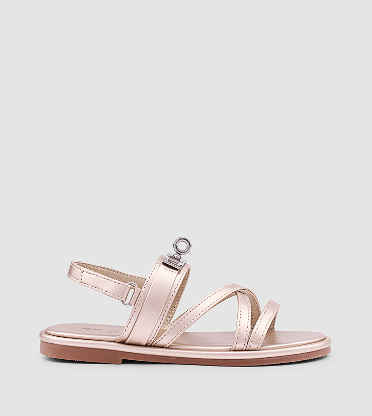 كابلي  أحذية فلات - ذهبي Flat Sandals