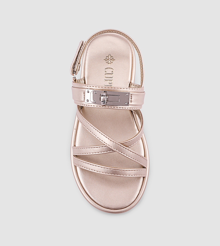 كابلي  أحذية فلات - ذهبي Flat Sandals