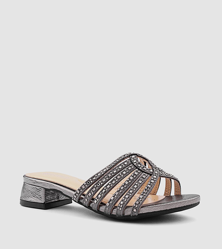 Embellished Strappy Heeled Sandals