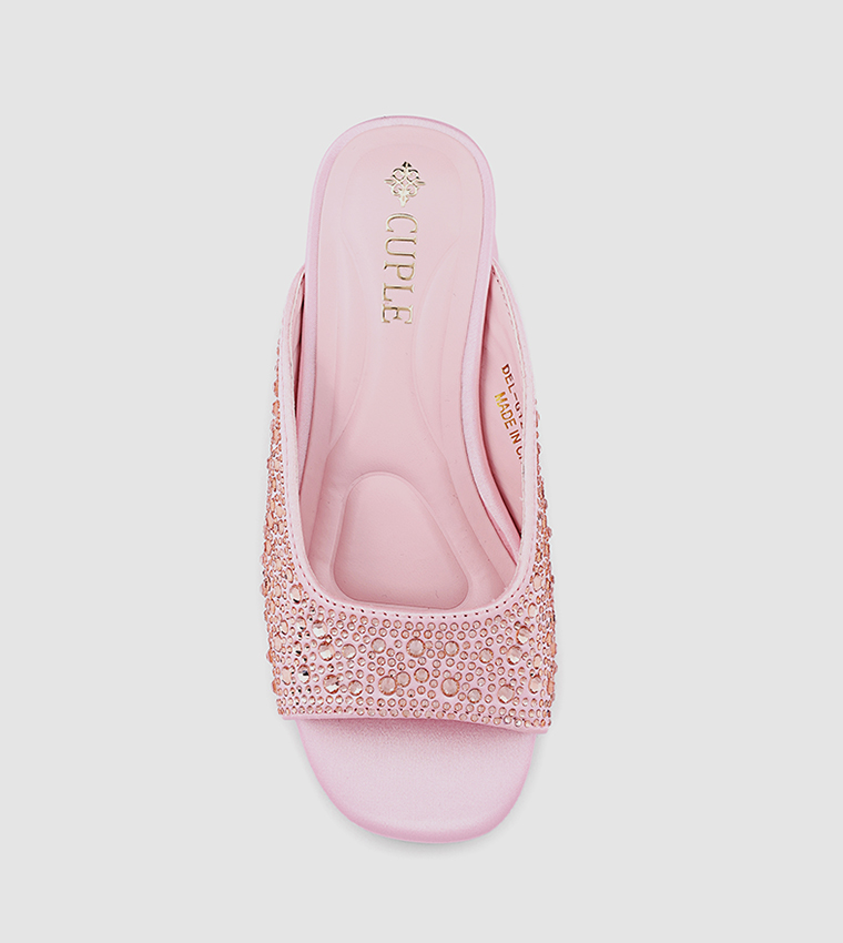 Embellished Open Toe Heeled Sandals