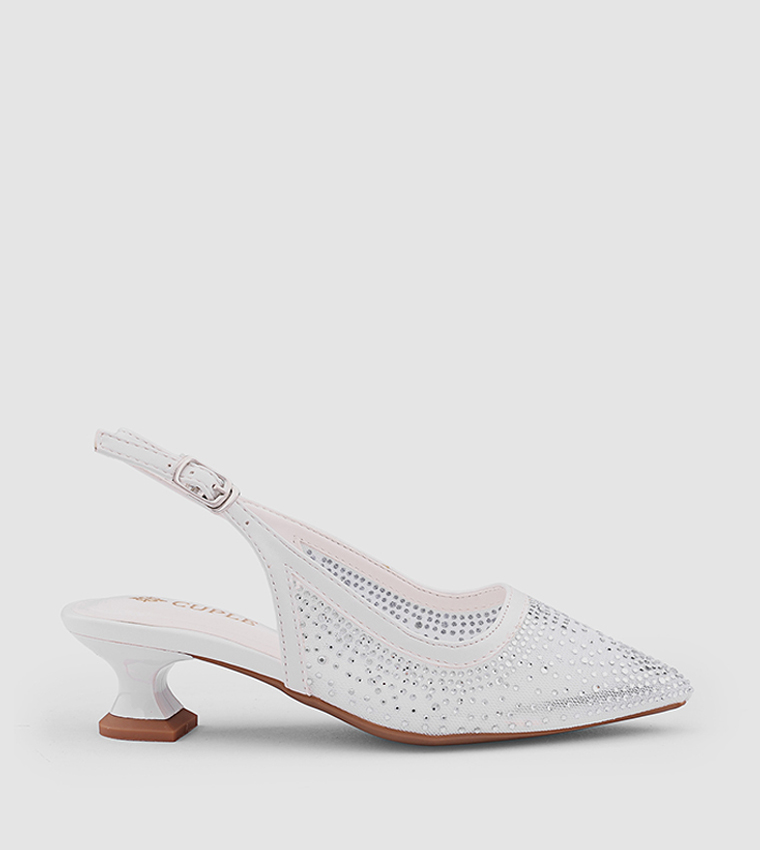 كابلي  أحذية كعب - أبيض HEEL SANDALS