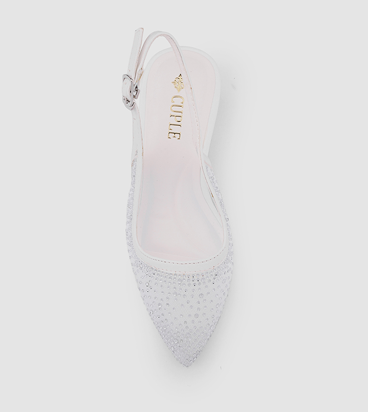 كابلي  أحذية كعب - أبيض HEEL SANDALS