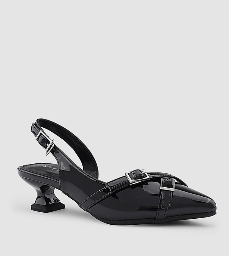 Solid Pointed Toe Slingback Pumps