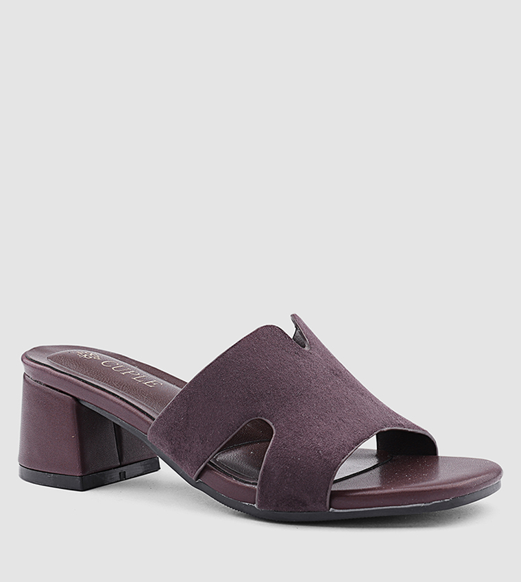 Cut-Out Detail Open Toe Heeled Sandals