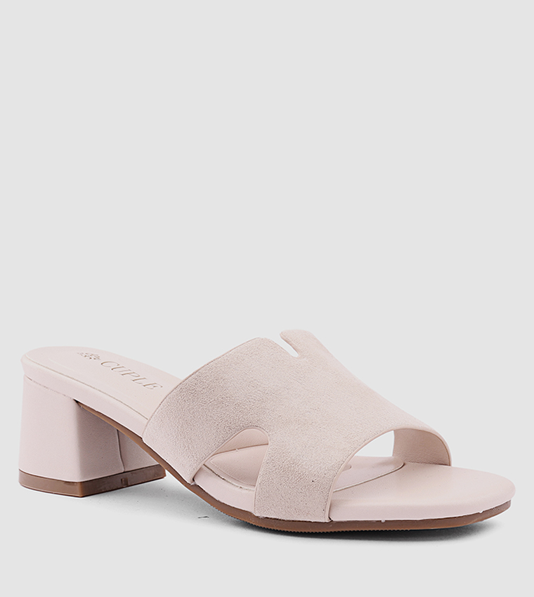 Cut-Out Detail Open Toe Heeled Sandals