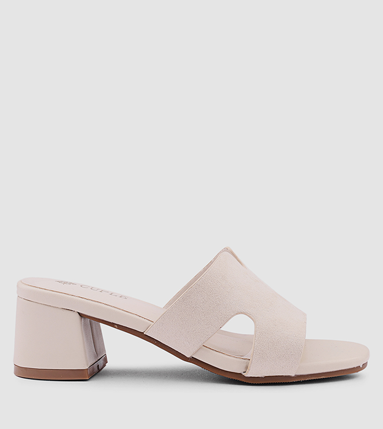 Cut-Out Detail Open Toe Heeled Sandals