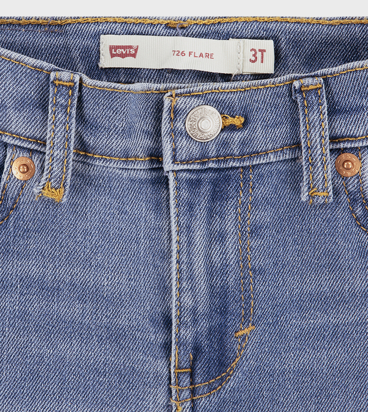 726 Washed High Rise Flared Jeans