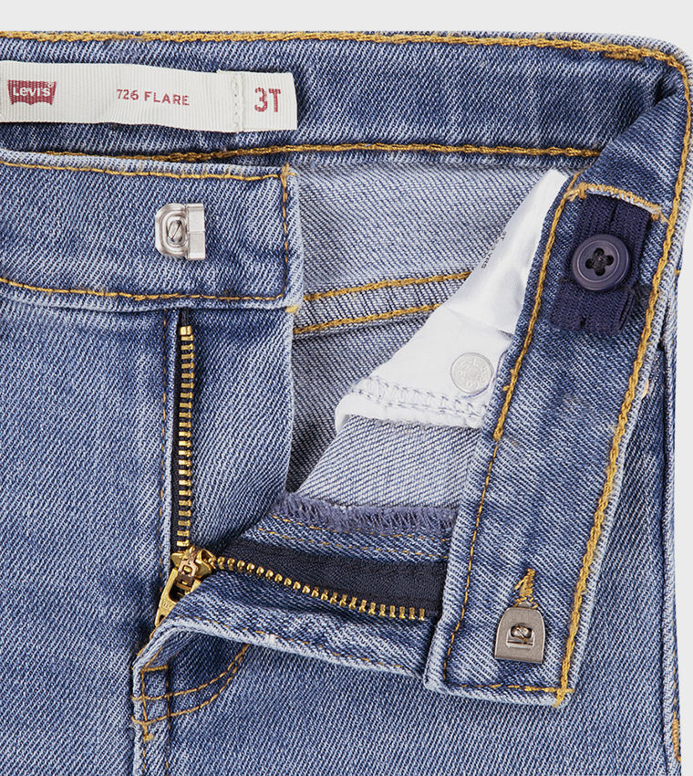 726 Washed High Rise Flared Jeans