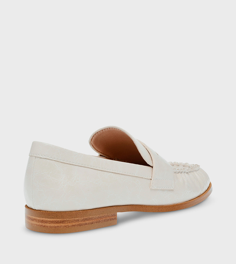GALA Solid Ruched Loafers