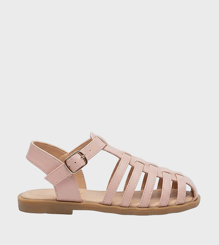 Round Toe Multi Strap Casual Sandals