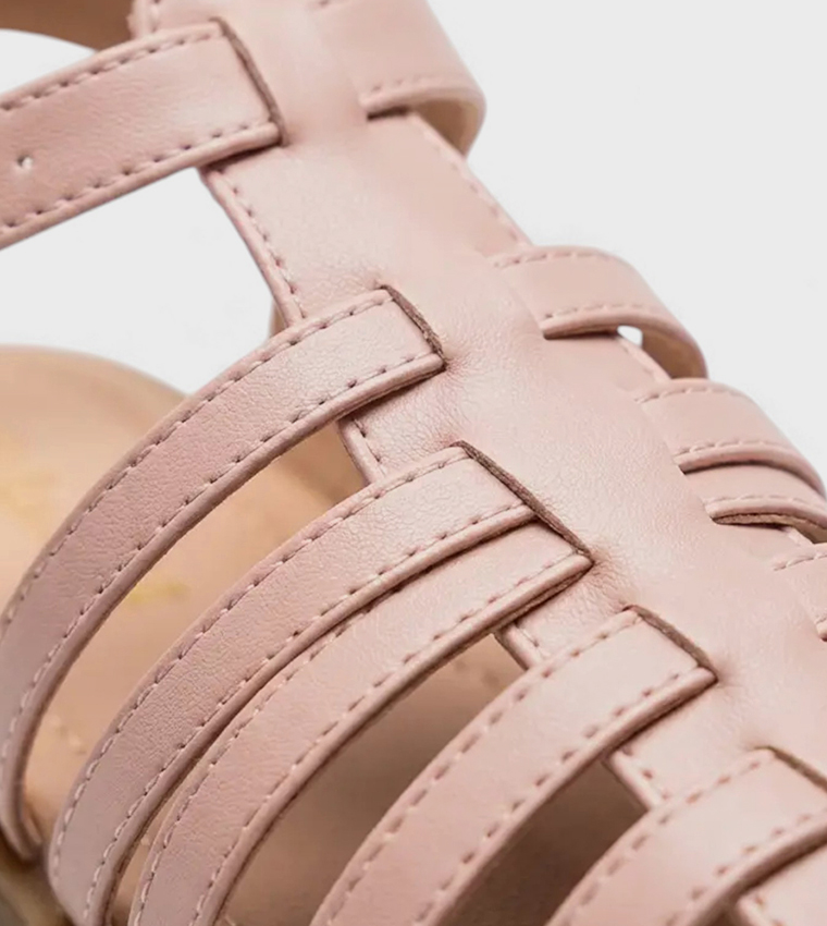 Round Toe Multi Strap Casual Sandals