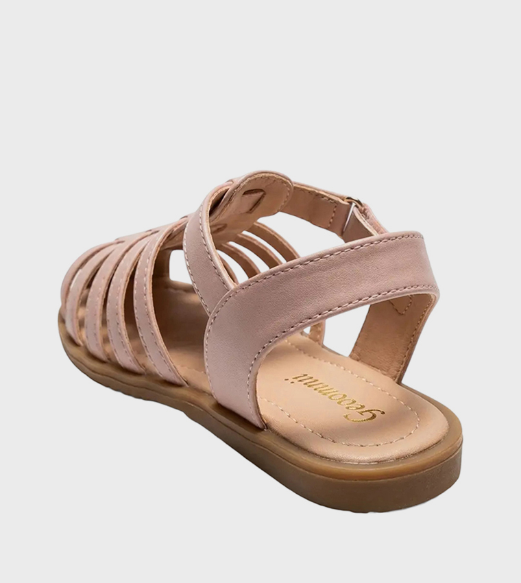 Round Toe Multi Strap Casual Sandals