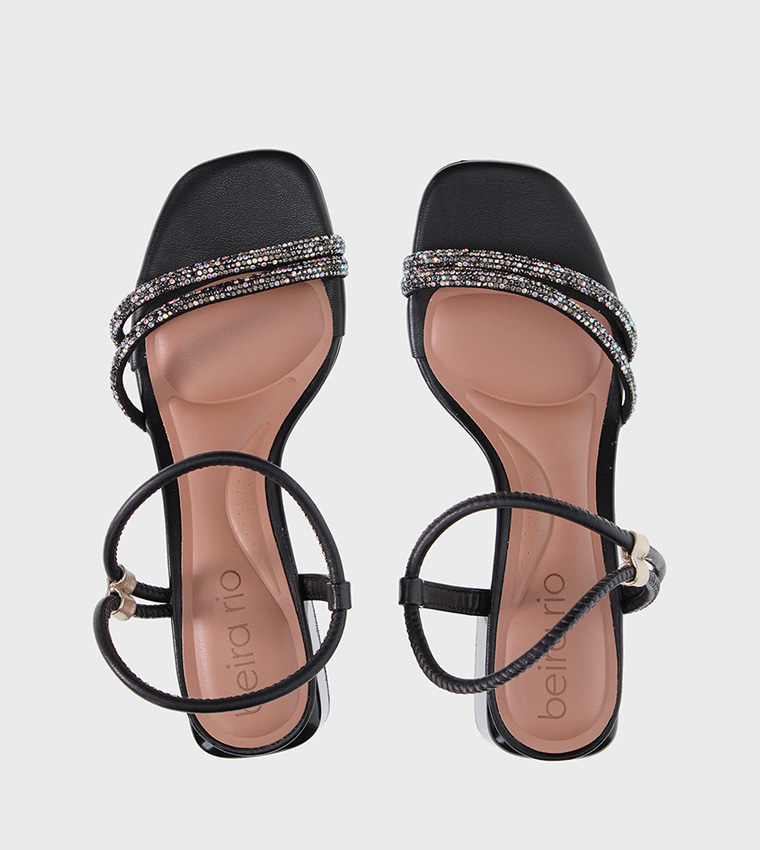 ATTICUS Embellished Block Heel Sandals