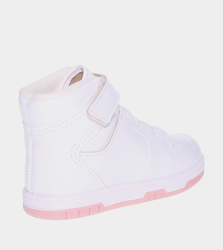 MIKA Solid Velcro Closure High Top Sneakers