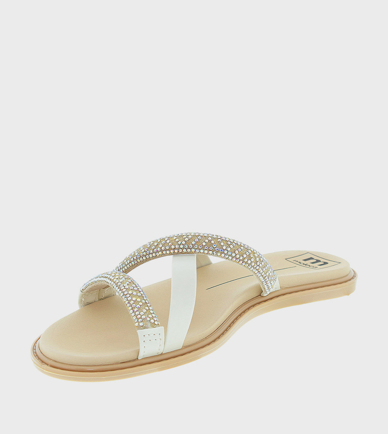 موليكا  الصنادل المسطحة - أوف وايت  Flat Sandals