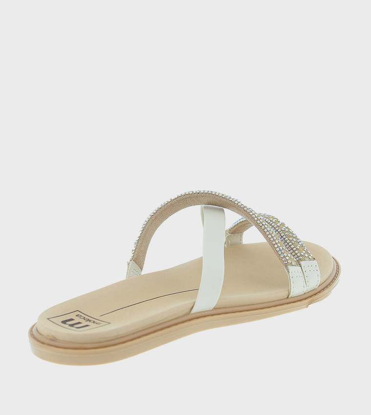 موليكا  الصنادل المسطحة - أوف وايت  Flat Sandals