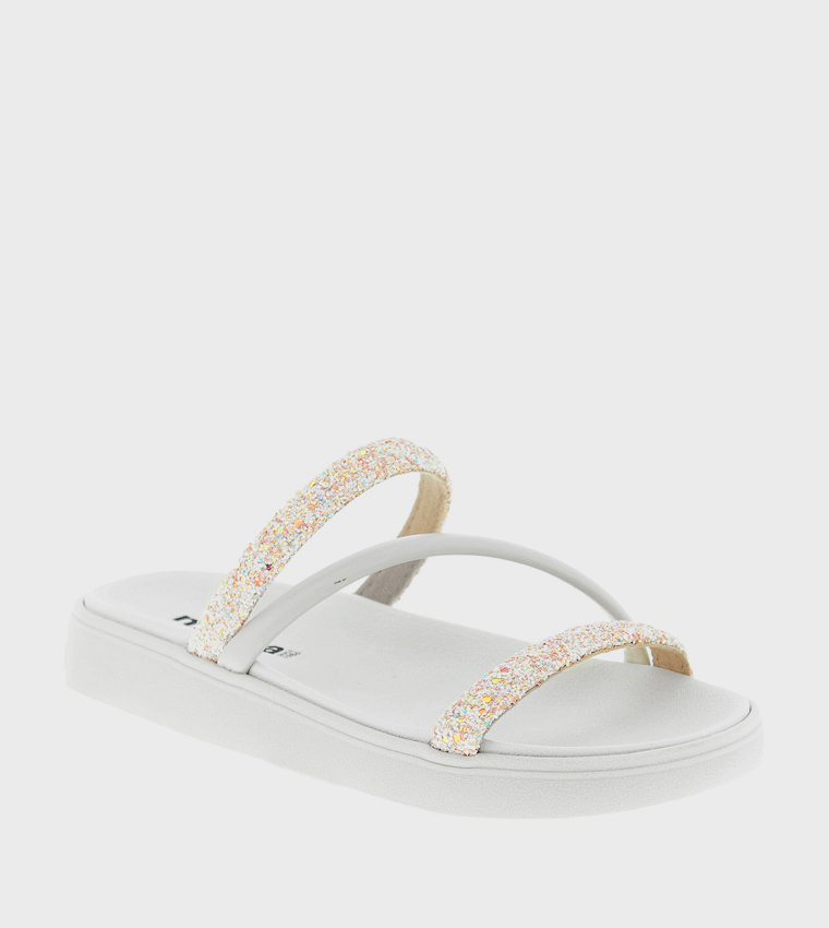 صندل بلاتفورم مزخرف بمقدمة مفتوحة