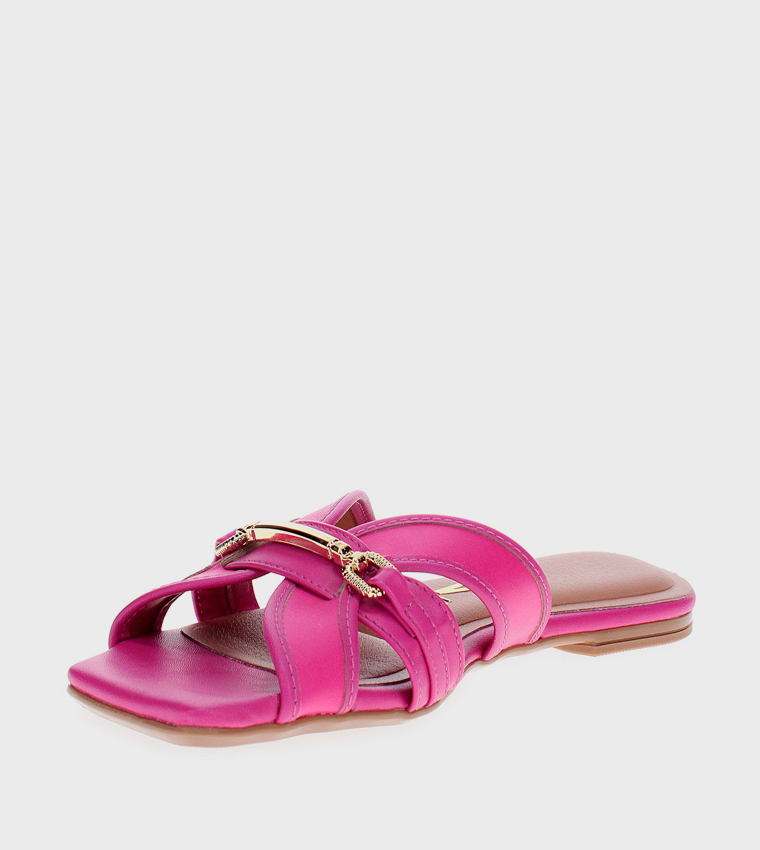 فيزانو  الصنادل المسطحة - وردي Flat Sandals