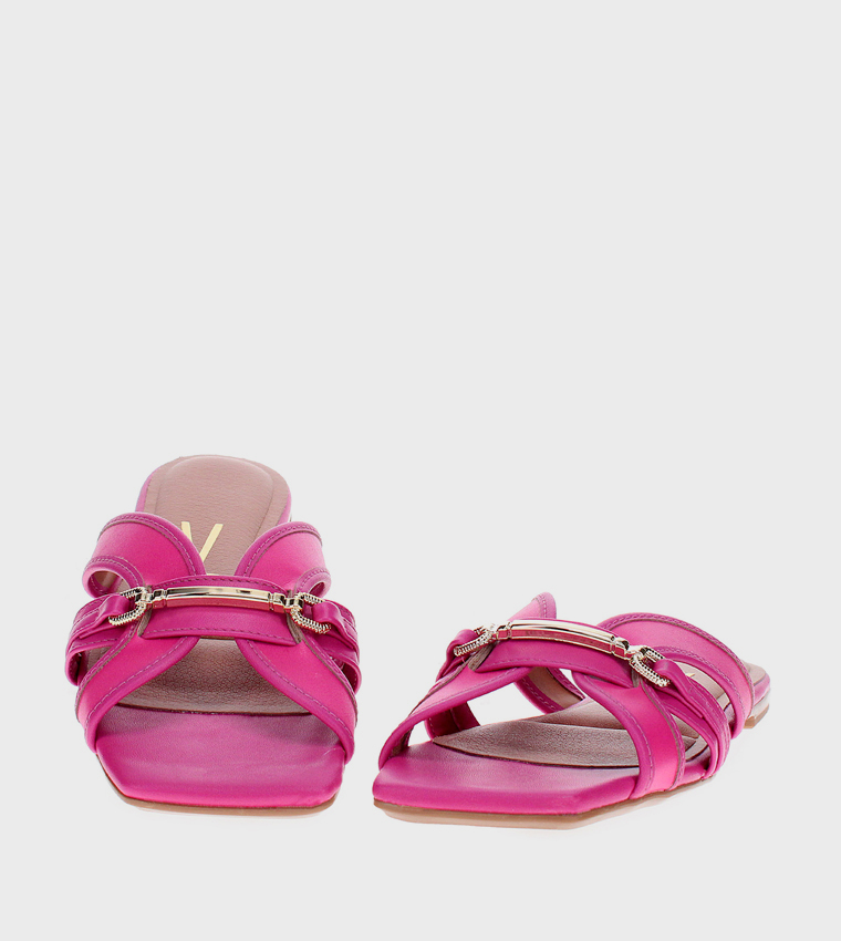 فيزانو  الصنادل المسطحة - وردي Flat Sandals