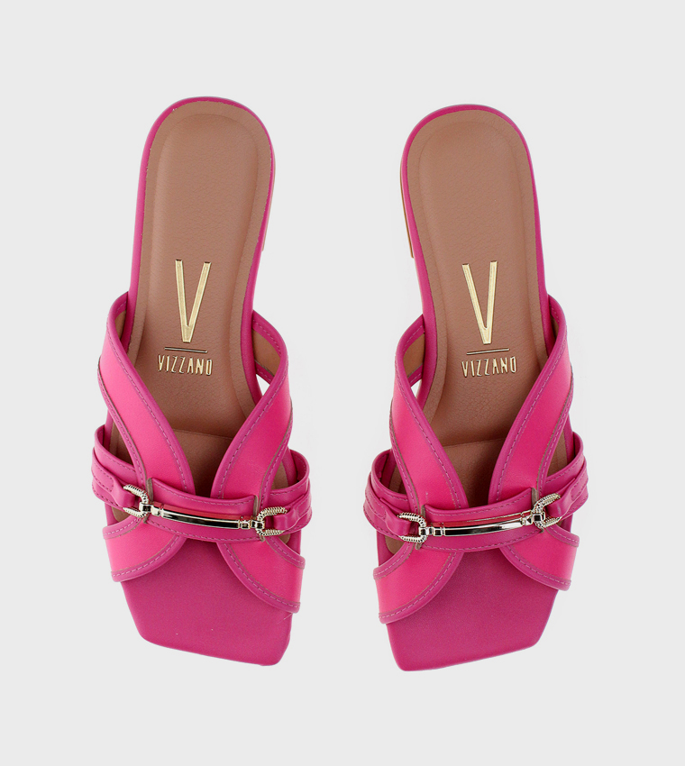 فيزانو  الصنادل المسطحة - وردي Flat Sandals