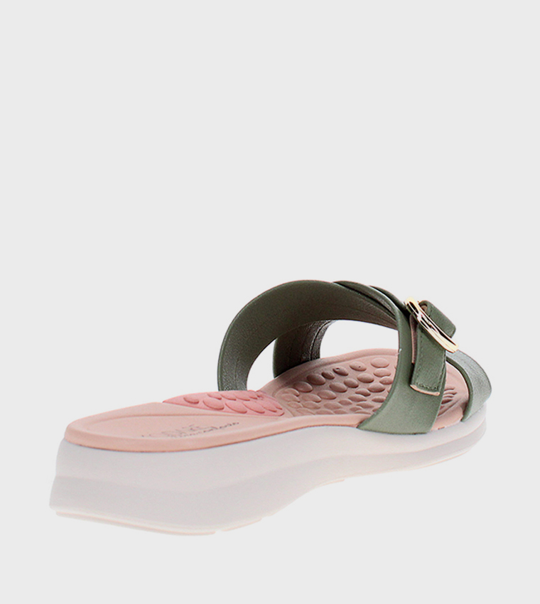 Modare  Flat Sandals - Green Flat Sandals