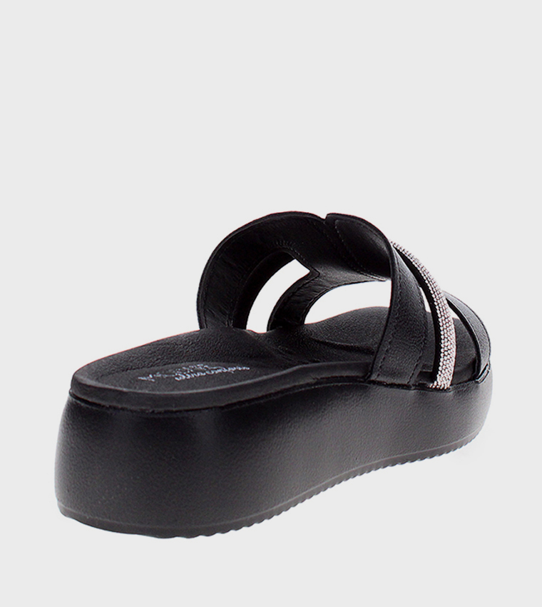 Embellished Open Toe Flatform Sandals