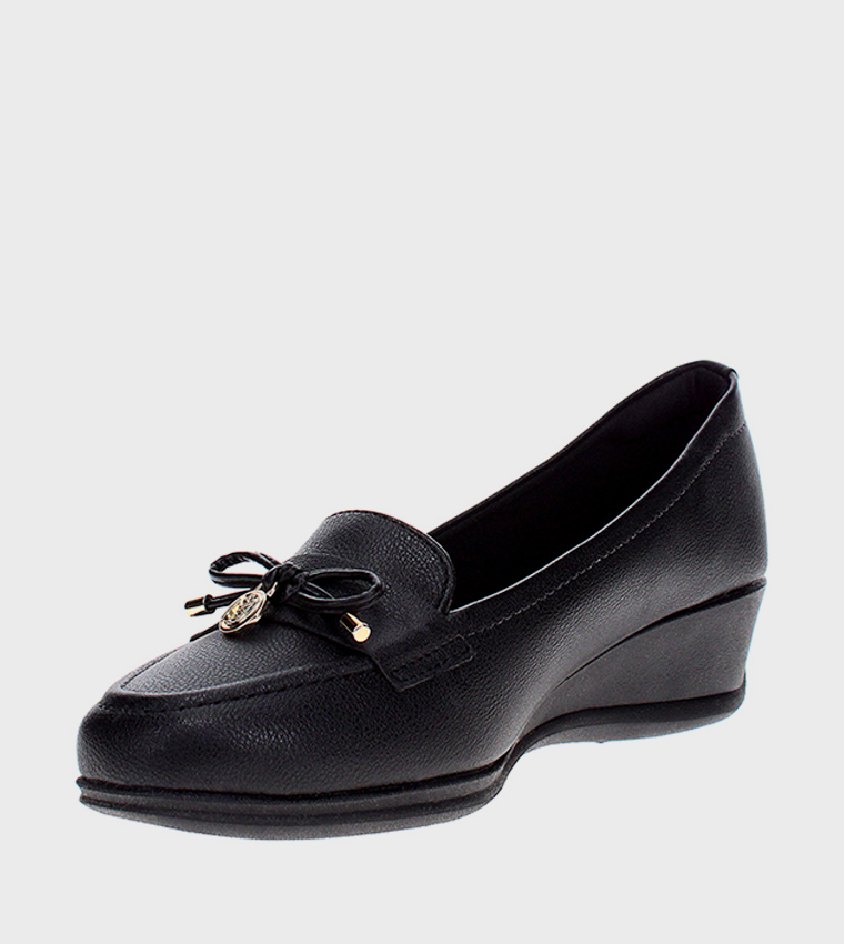Bow Detail Platform Loafers