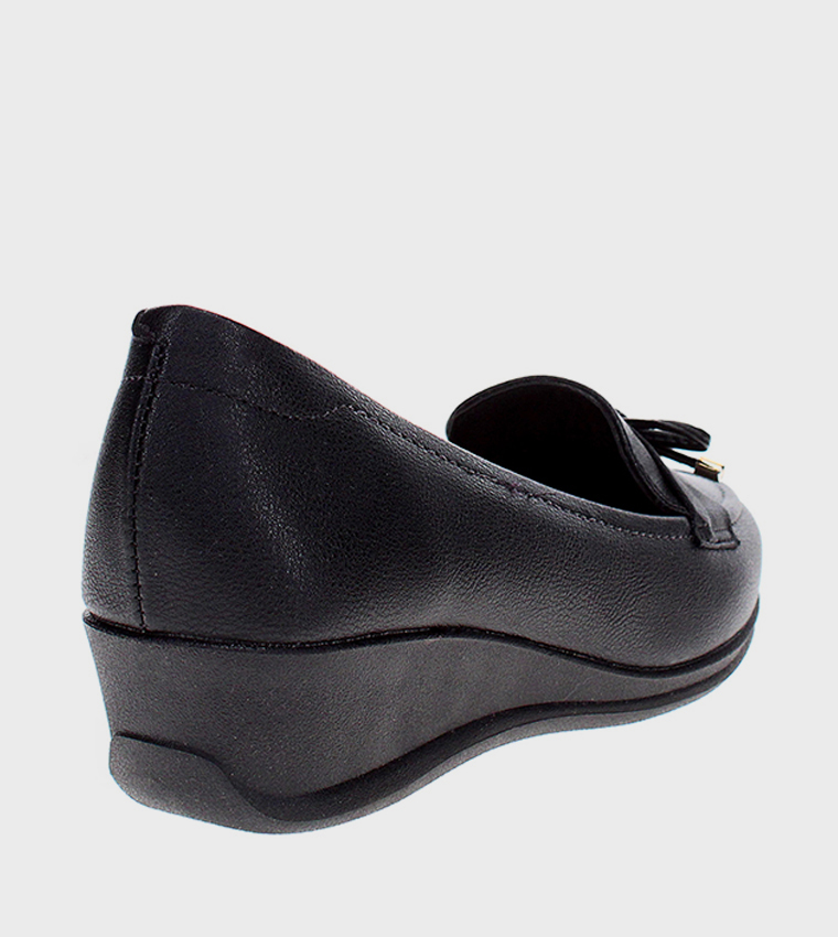 Bow Detail Platform Loafers