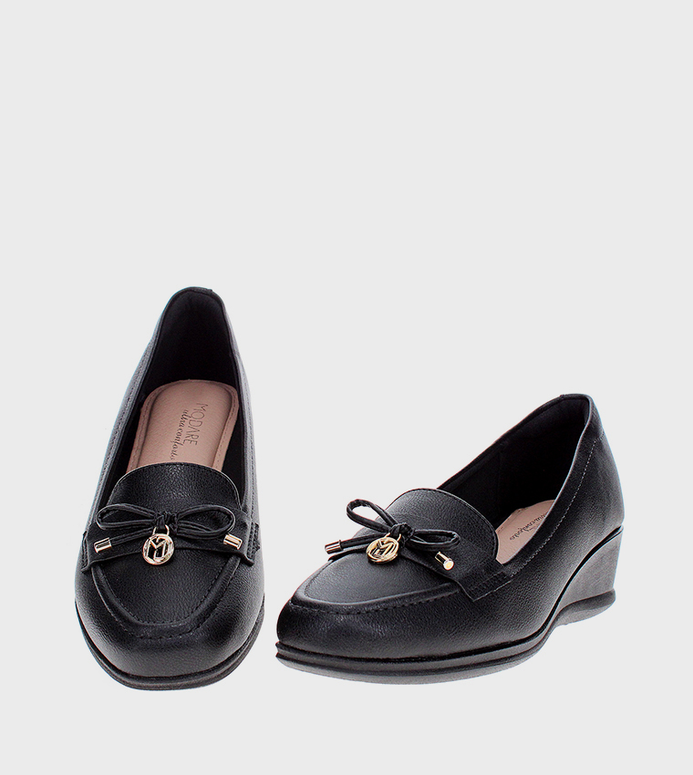 Bow Detail Platform Loafers