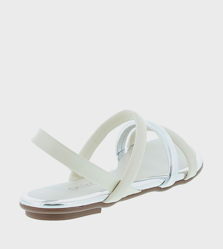 Color Block Open Toe Flat Sandals