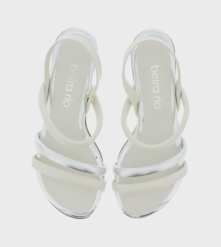 Color Block Open Toe Flat Sandals