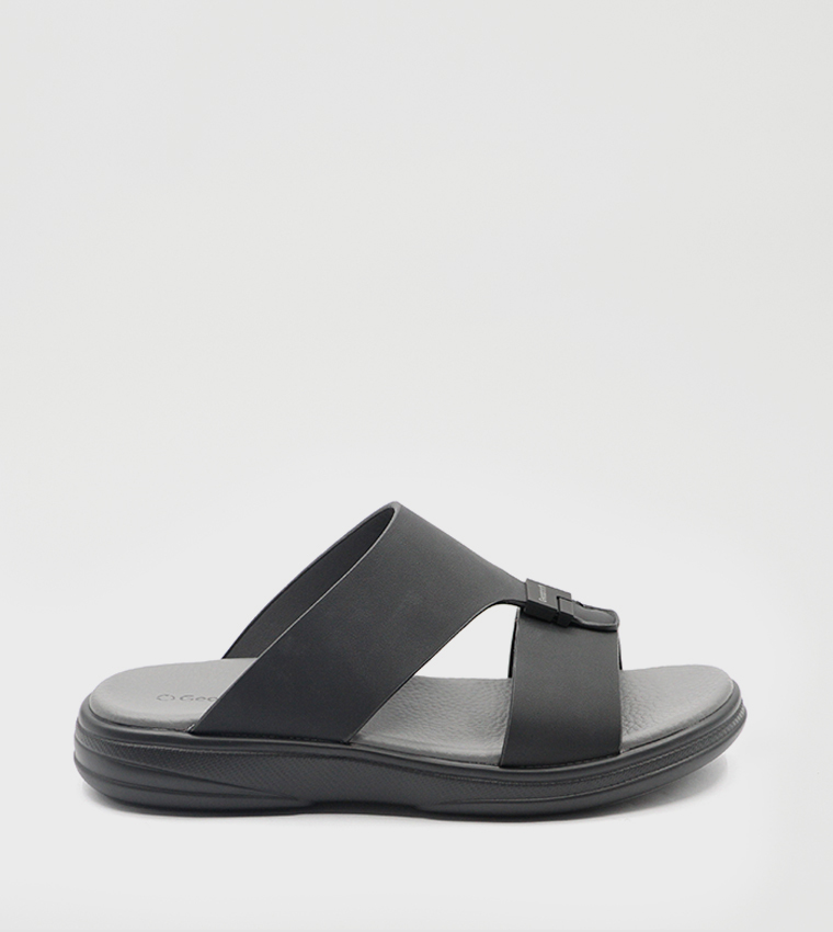 KAIA Logo Detail Arabic Sandals