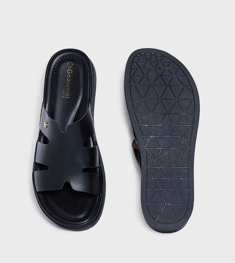 SYRA Solid Open Toe Platform Sandals