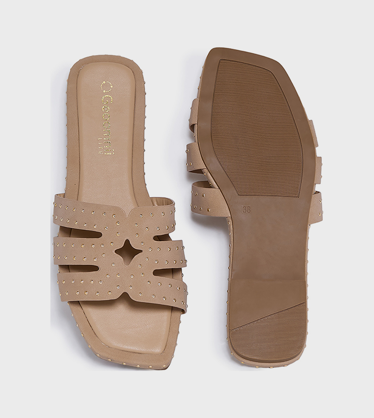 صندل فلات إيليكسا بمقدمة مربعة 