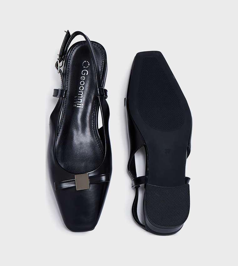 ALEXEI Solid Bow Detail Slingback Pumps