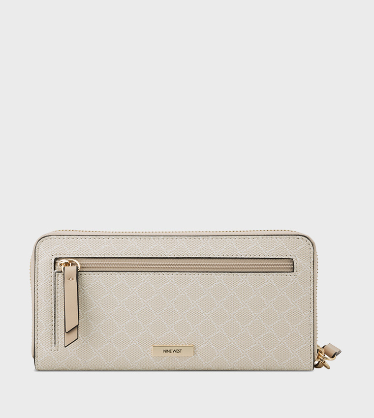Monogram Patterned Zipper Wallet