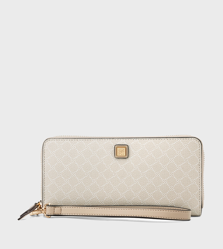 Monogram Patterned Zipper Wallet
