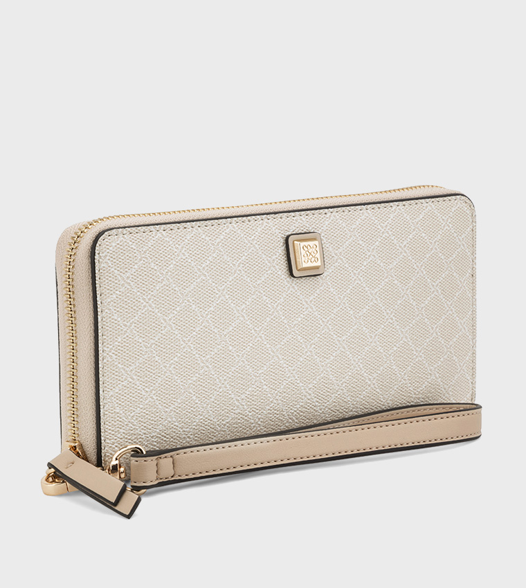 Monogram Patterned Zipper Wallet