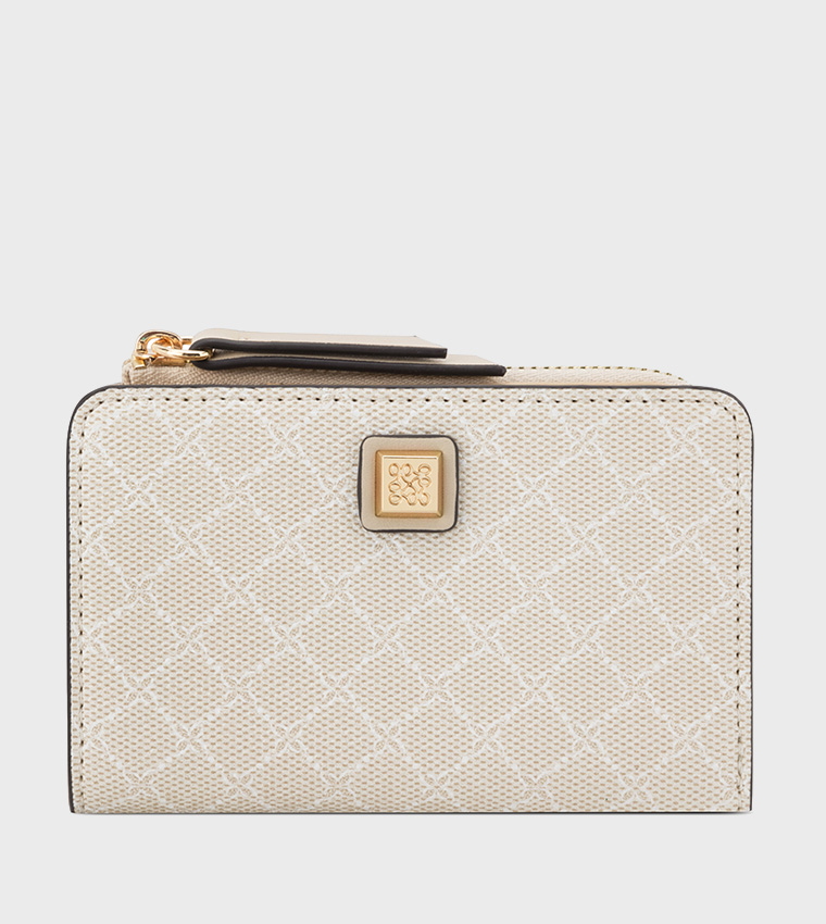 Monogram Patterned Zipper Wallet