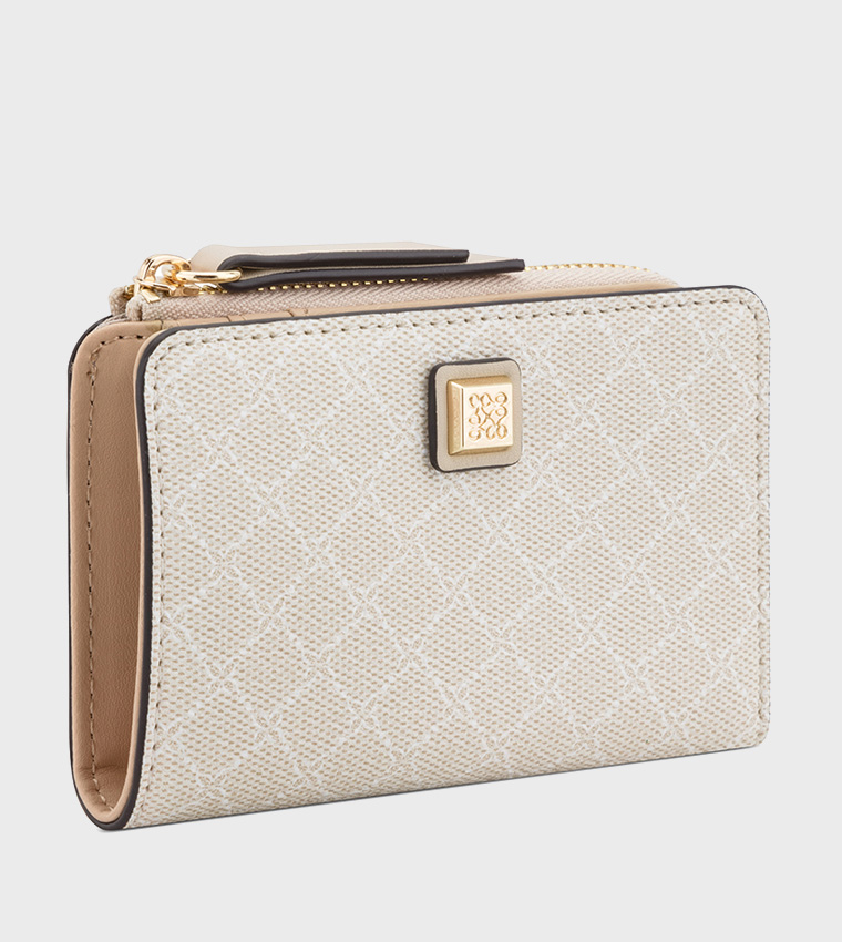 Monogram Patterned Zipper Wallet