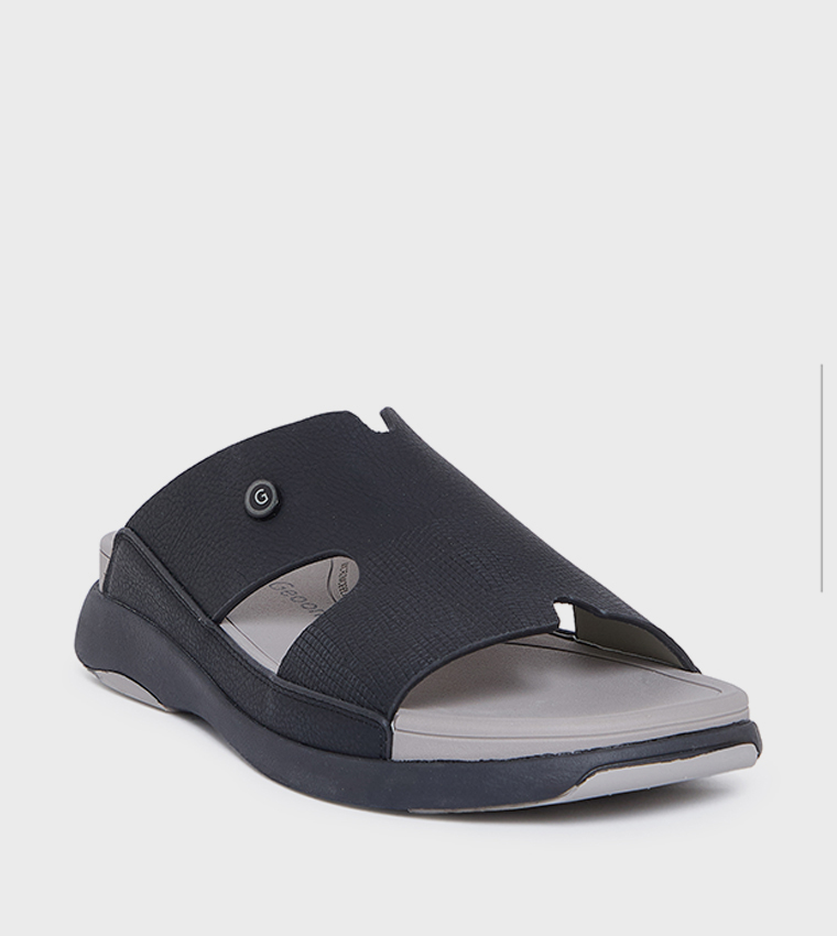 AYLA Textured H-Strap Arabic Sandals