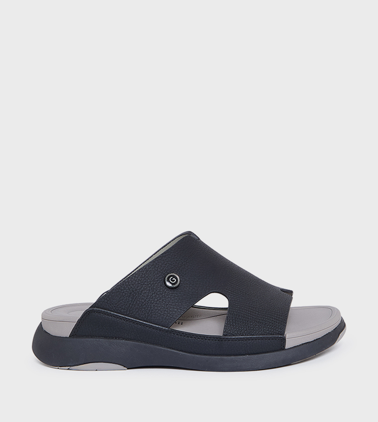 AYLA Textured H-Strap Arabic Sandals