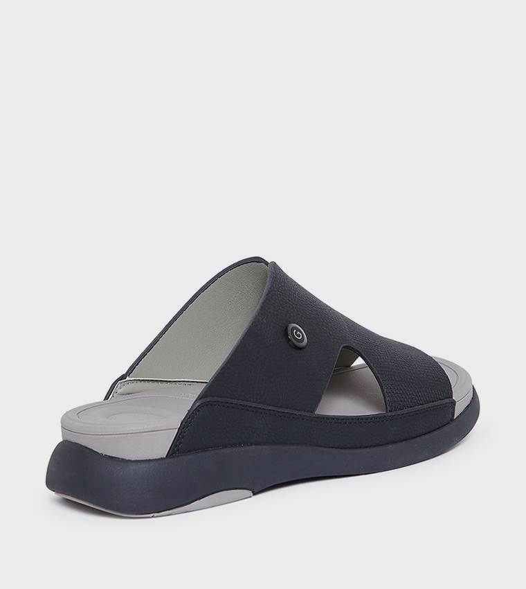 AYLA Textured H-Strap Arabic Sandals