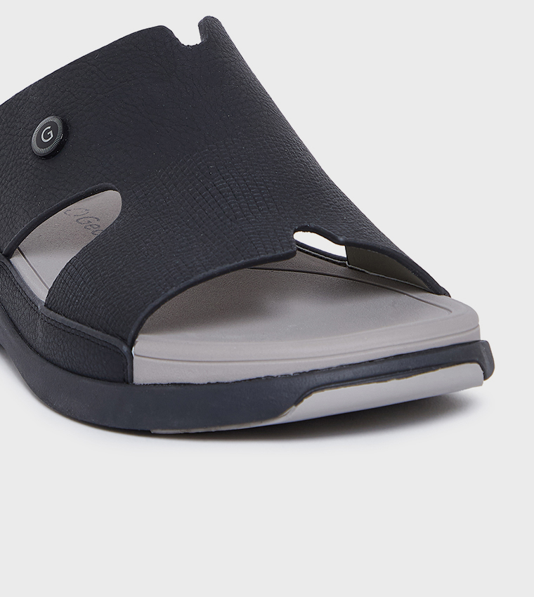 AYLA Textured H-Strap Arabic Sandals