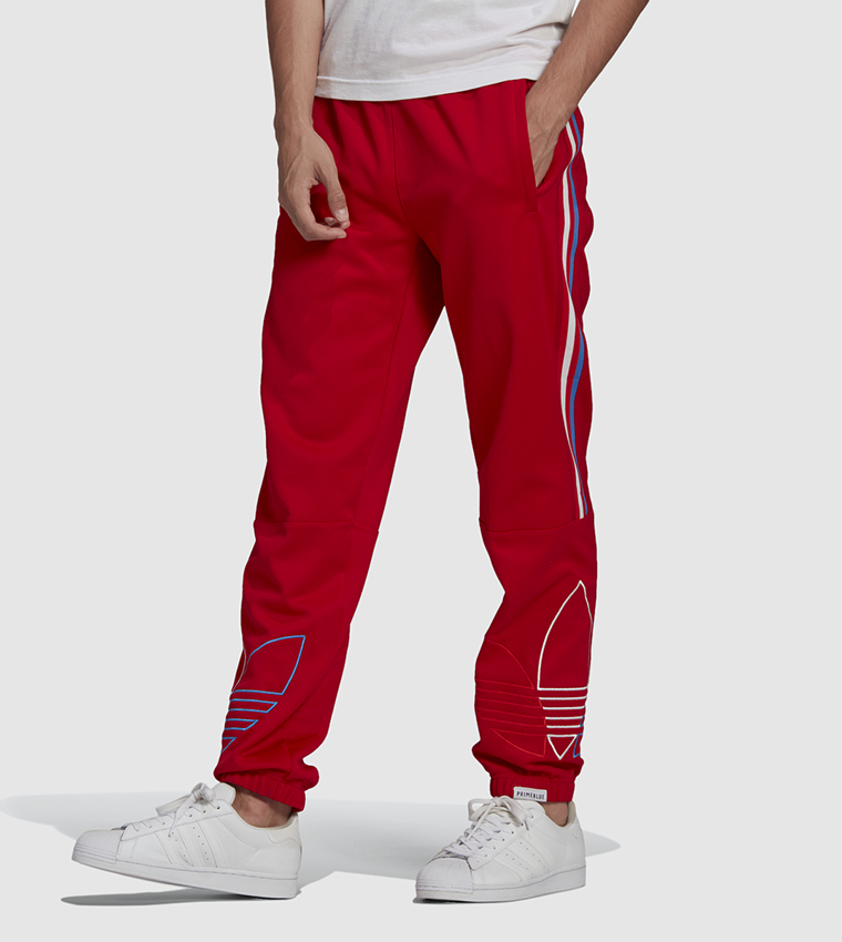 Buy Adidas Originals Adicolor Printed Track Pants In Red