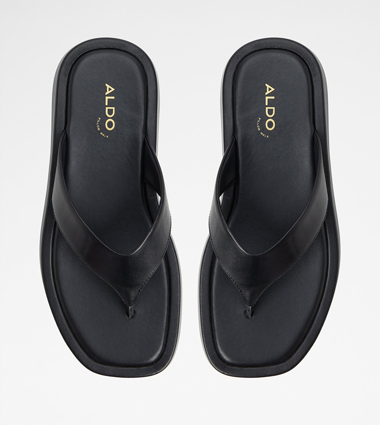 GRETTLE Textured Platform Flip Flops