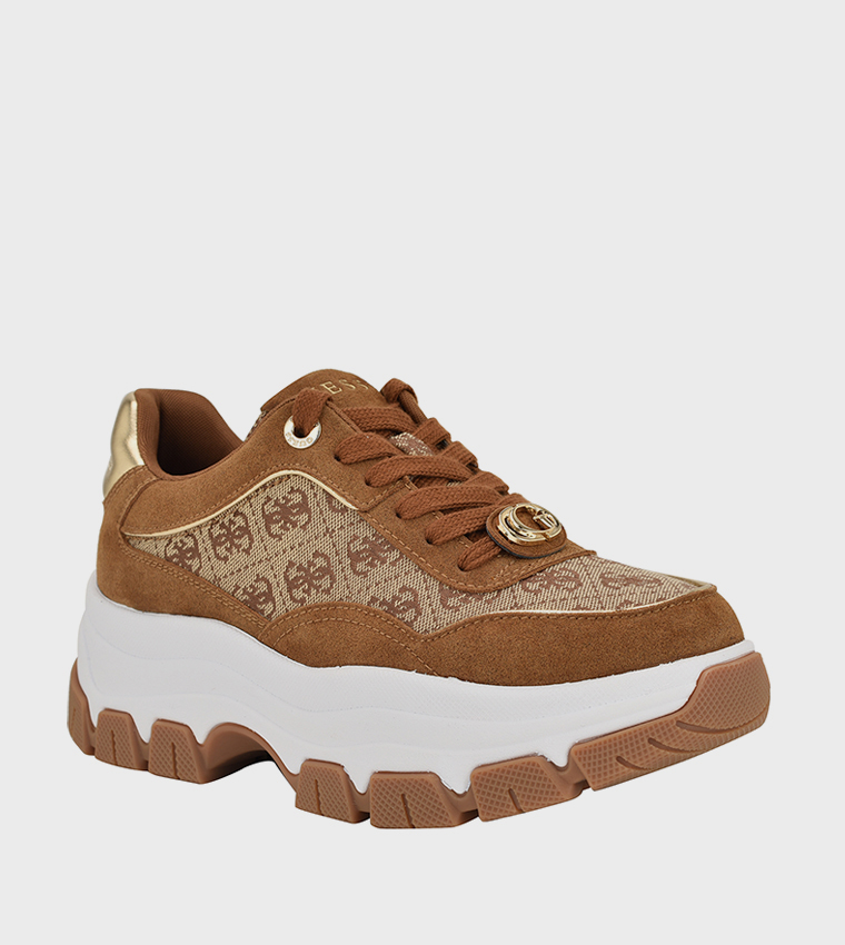 BERRETT Logo Patterned Chunky Platform Sneakers