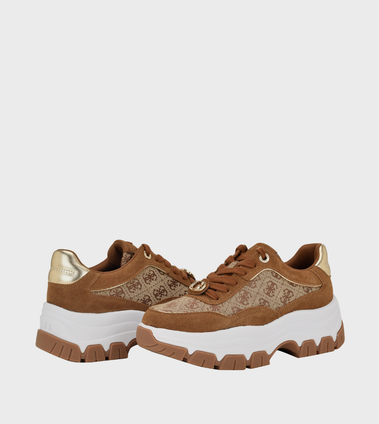 BERRETT Logo Patterned Chunky Platform Sneakers