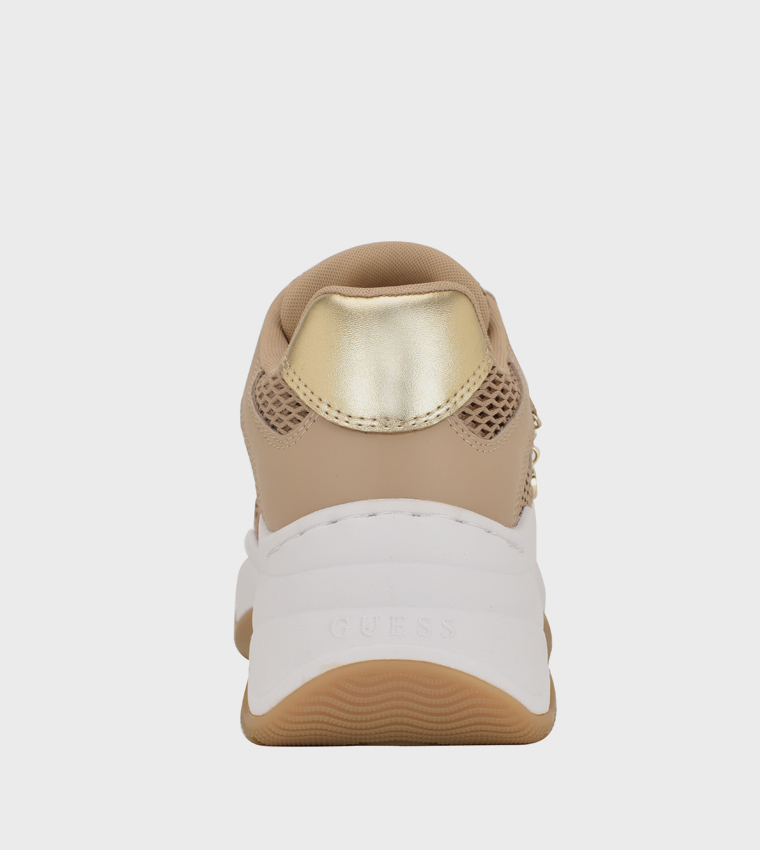 HARPAA Logo Charm Lace-Up Platform Sneakers